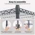 3 Tier Grey Storage Racks and Shelving - Heavy Steel Material Pantry Shelves