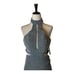 La Femme Dress Women 00 Gray Gunmetal Beaded High Neck Cut Out Formal Gown Prom