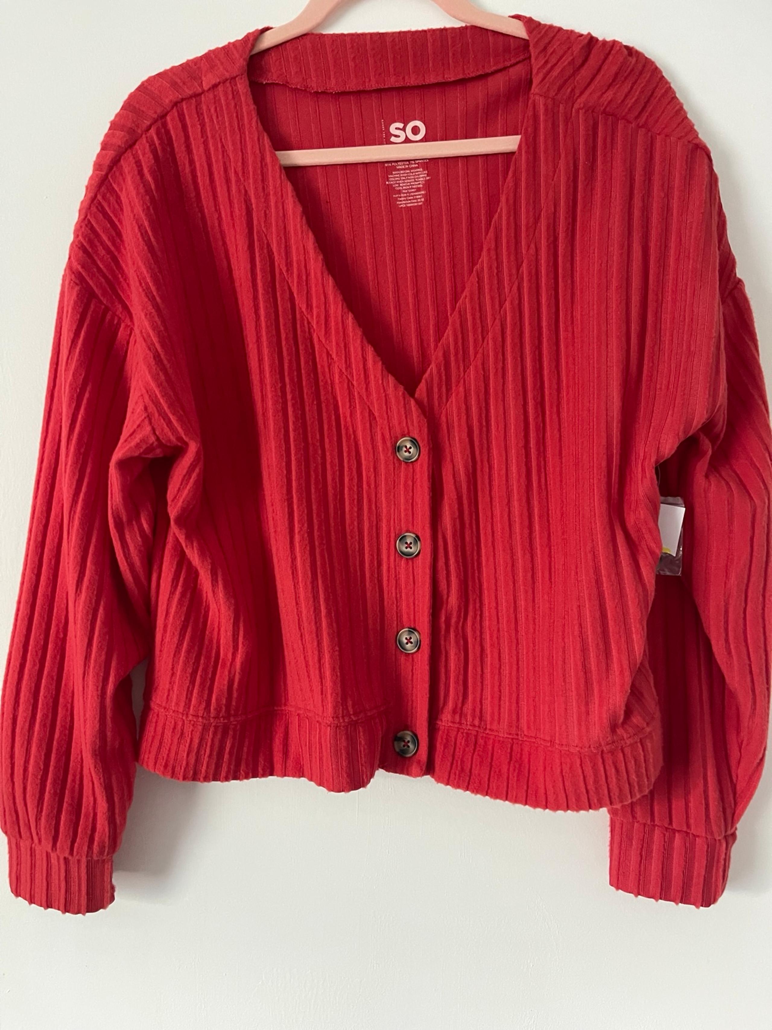 SO semi cropped button cardigan