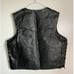 Diamond Plate Genuine Leather Motorcycle Biker Vest with Side Ties Men Size M