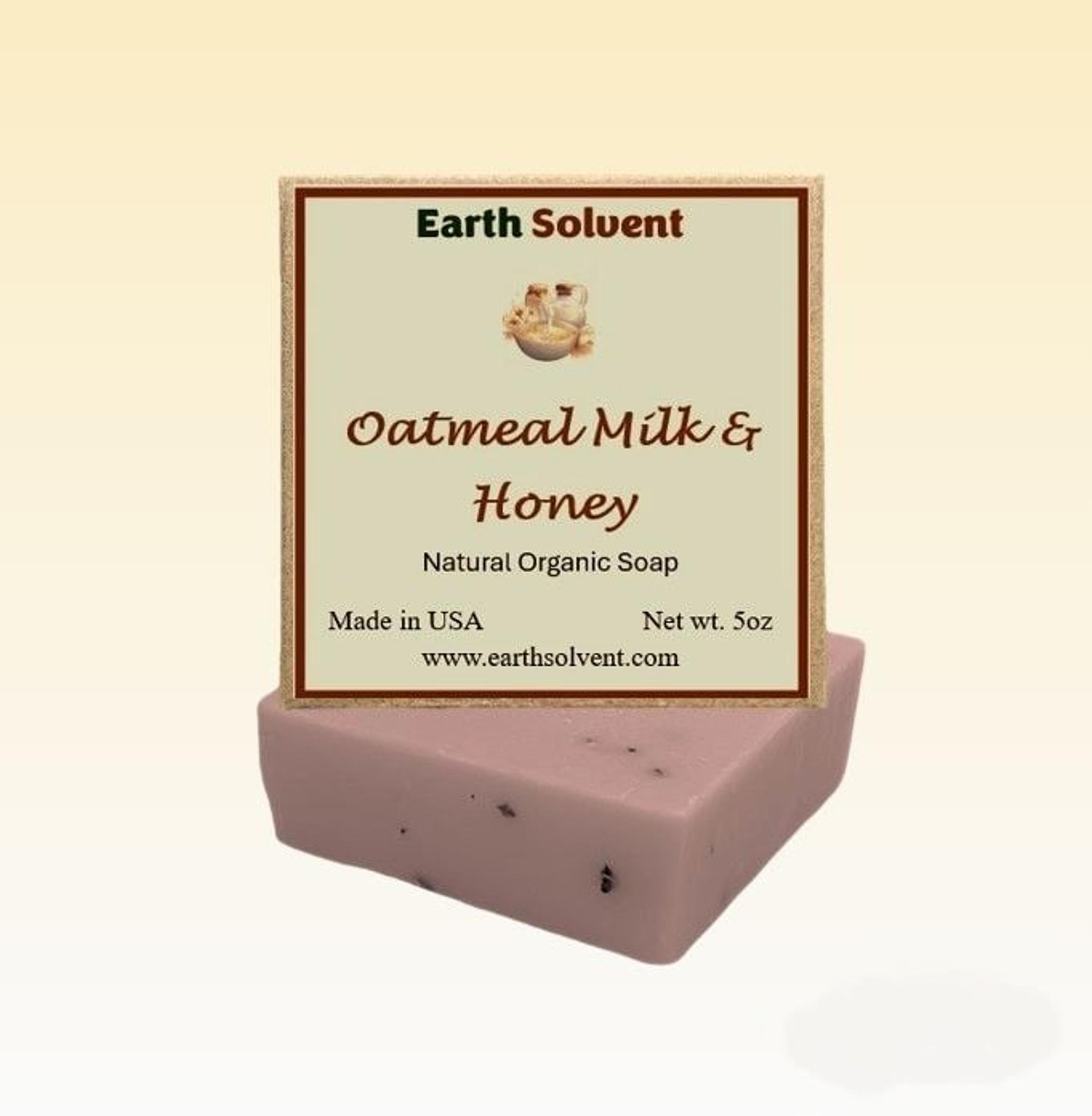 Earth Solvent Organic Cold Press Bar Soap 5oz - Oatmeal Milk & Honey