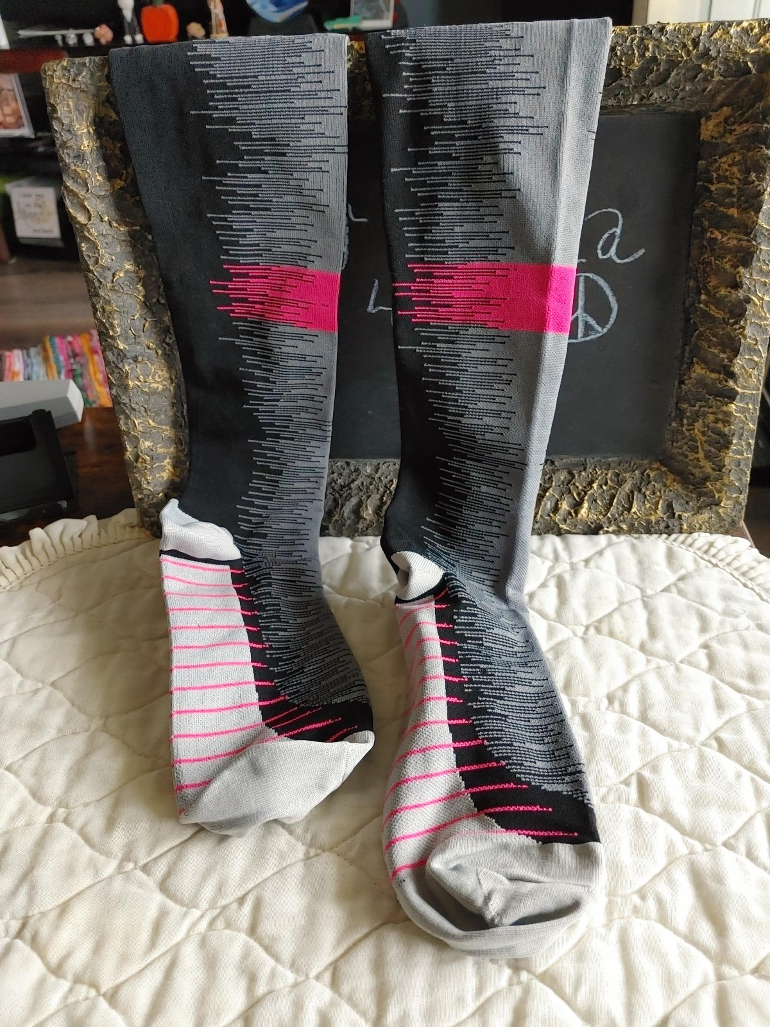 Med women compression socks punk/black sport knee socks new out of package SHEIN
