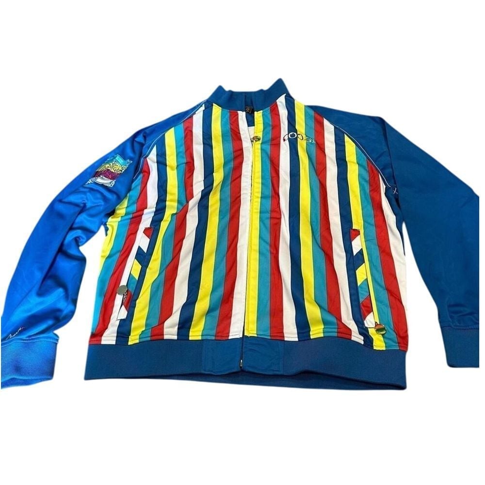 COOGI milticolored striped jacker. Size XXL