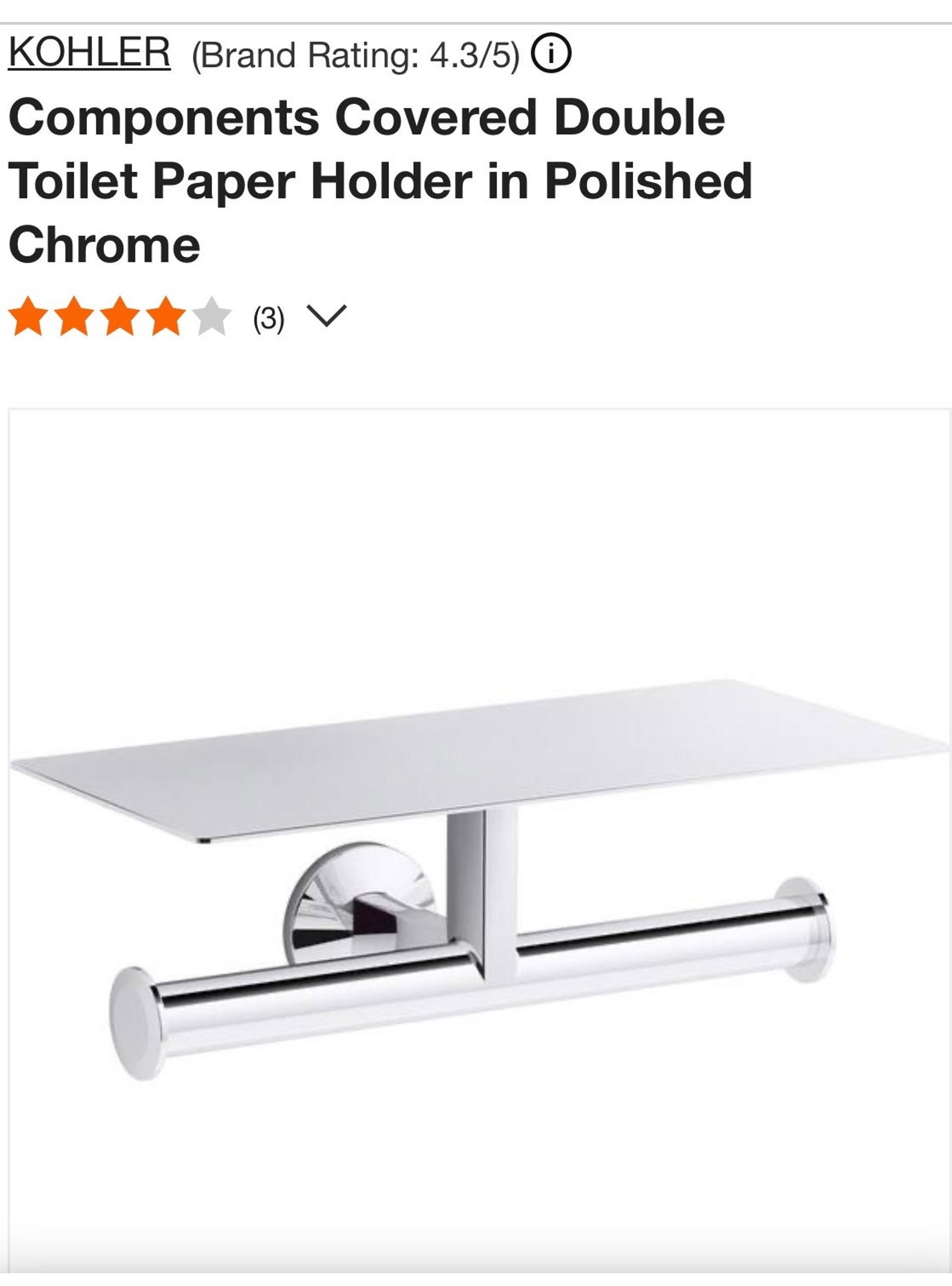 KOHLER  Covered Double Toilet Paper Holder