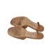 LARROUDE Colette Tan Suede Slide Sandals | 8.5