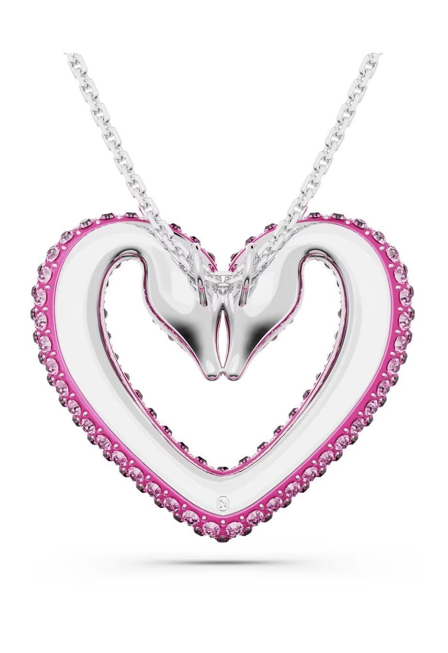 New Swarovski Crystal Una Pendant Heart Medium 5631931 Pink