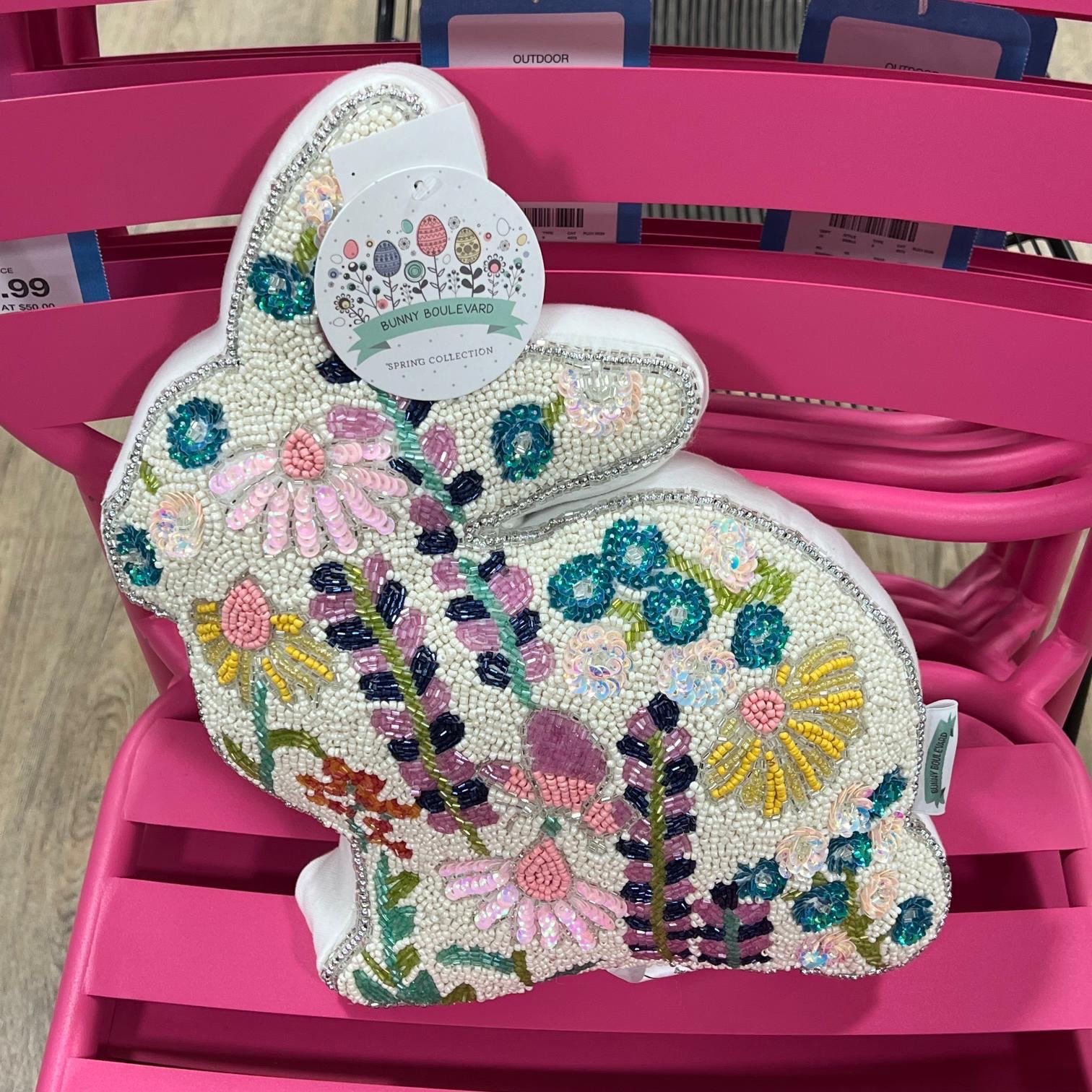bunny boulevard embellished bunny pillow !