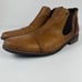 Bull Boxer Boots Men's 10 Brown Leather Cap Toe Ankle Pull On Chelsea Navos