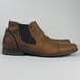 Bull Boxer Boots Men's 10 Brown Leather Cap Toe Ankle Pull On Chelsea Navos