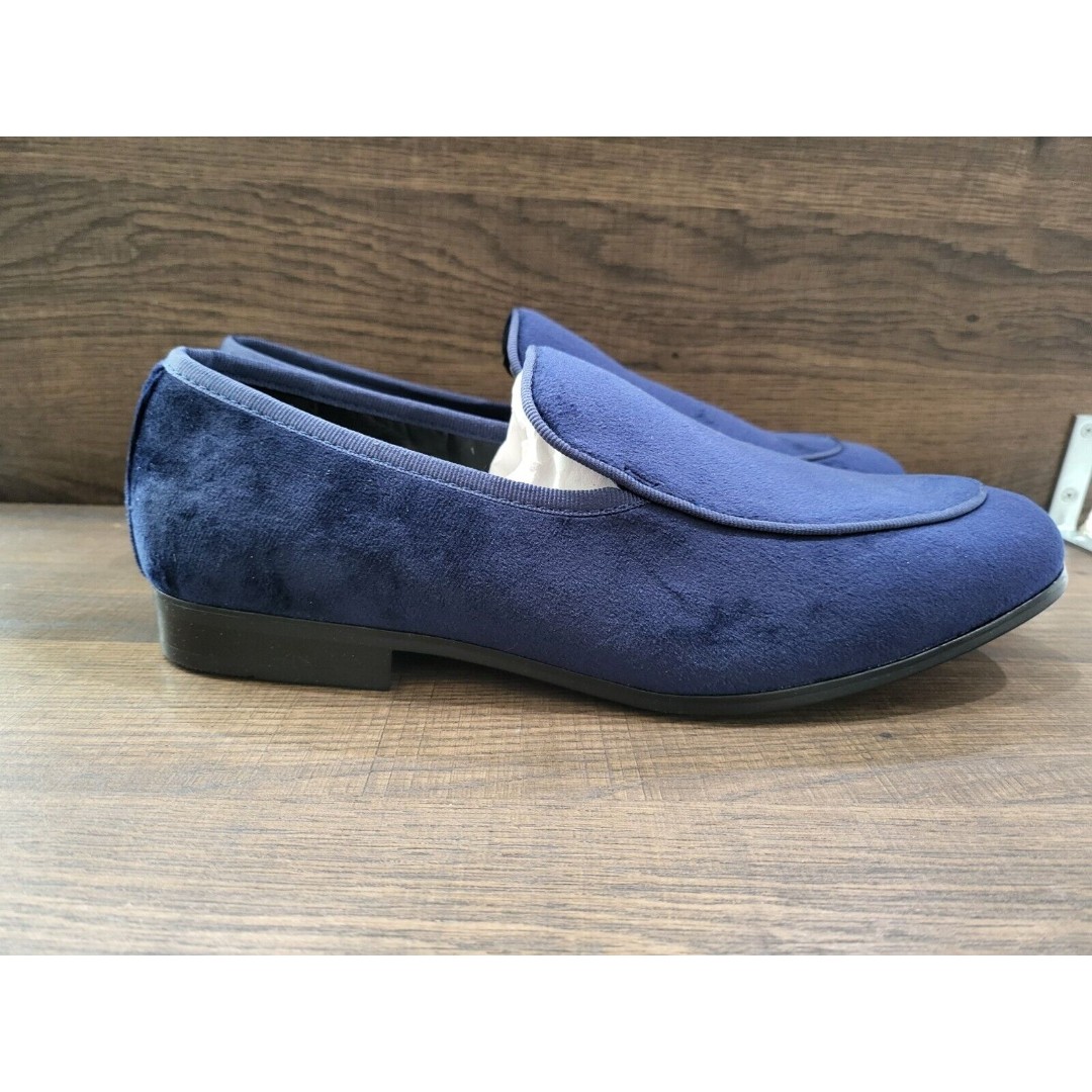 Alfani Men's Asher Velvet Driver Slip-On Loafer Navy 10M New