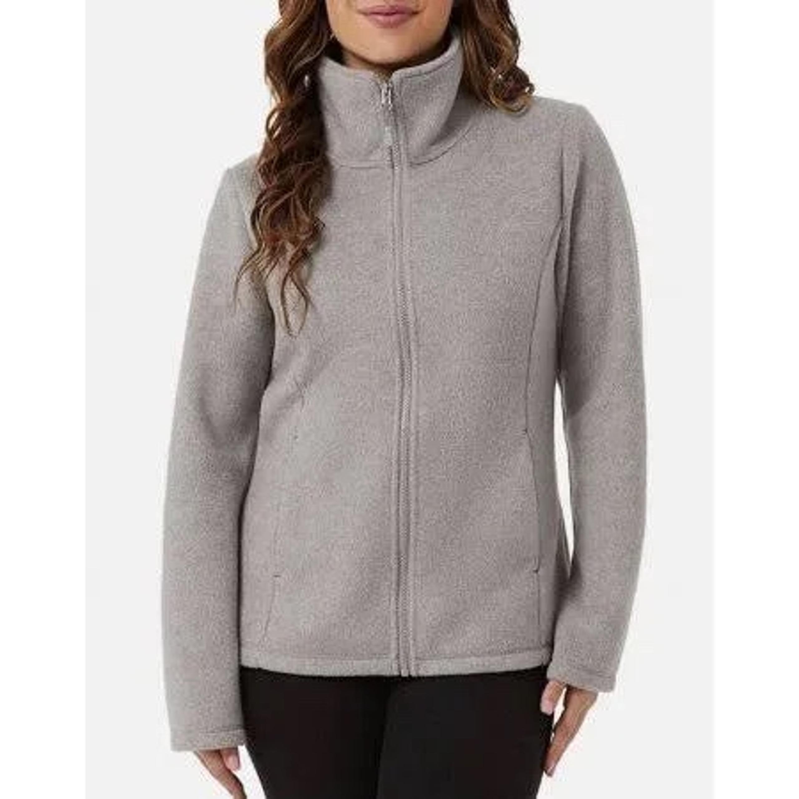 32 Degrees Ladies' Brushed Faux Wool Jacket, Gray XL
