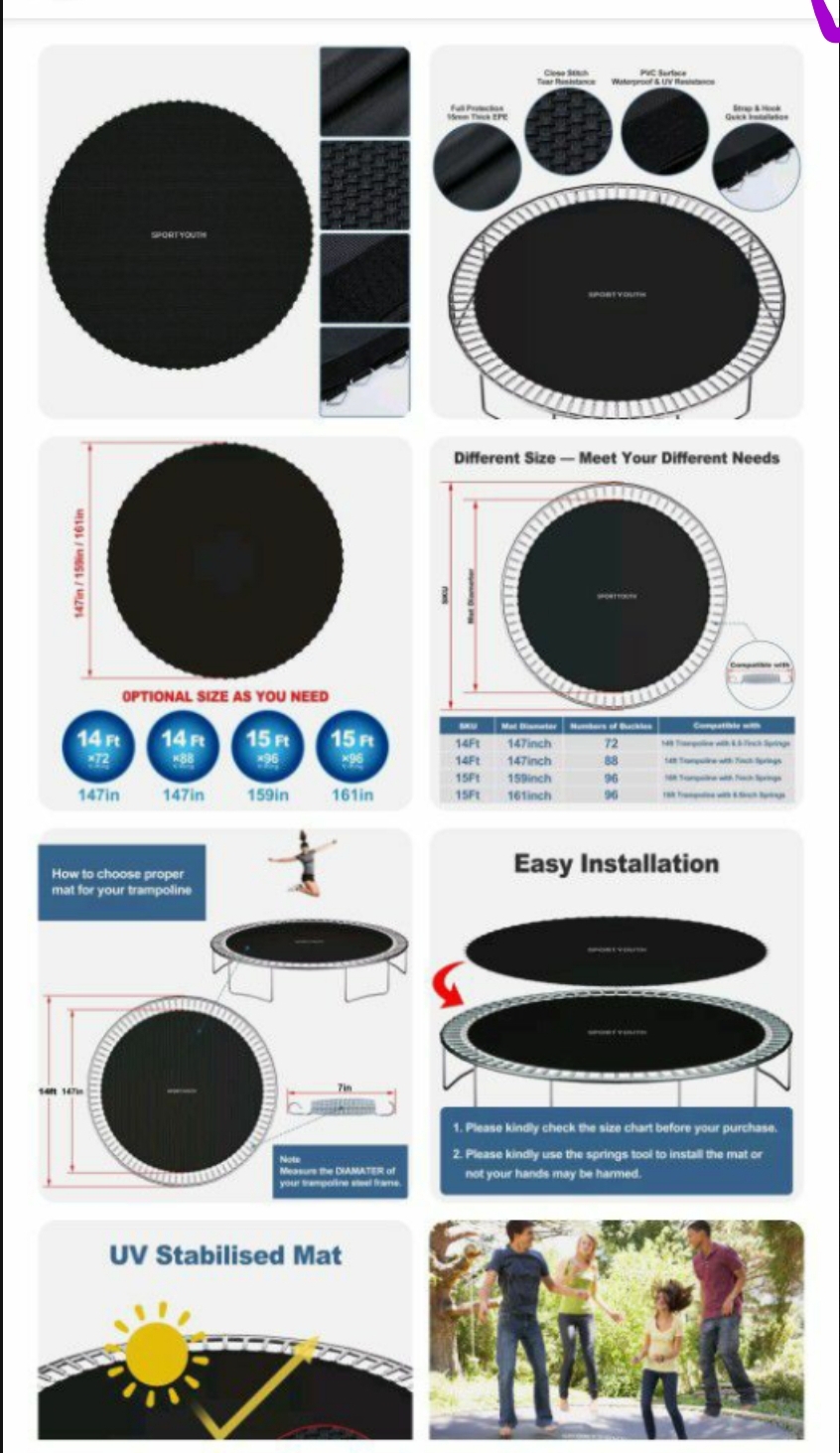 Trampoline mat