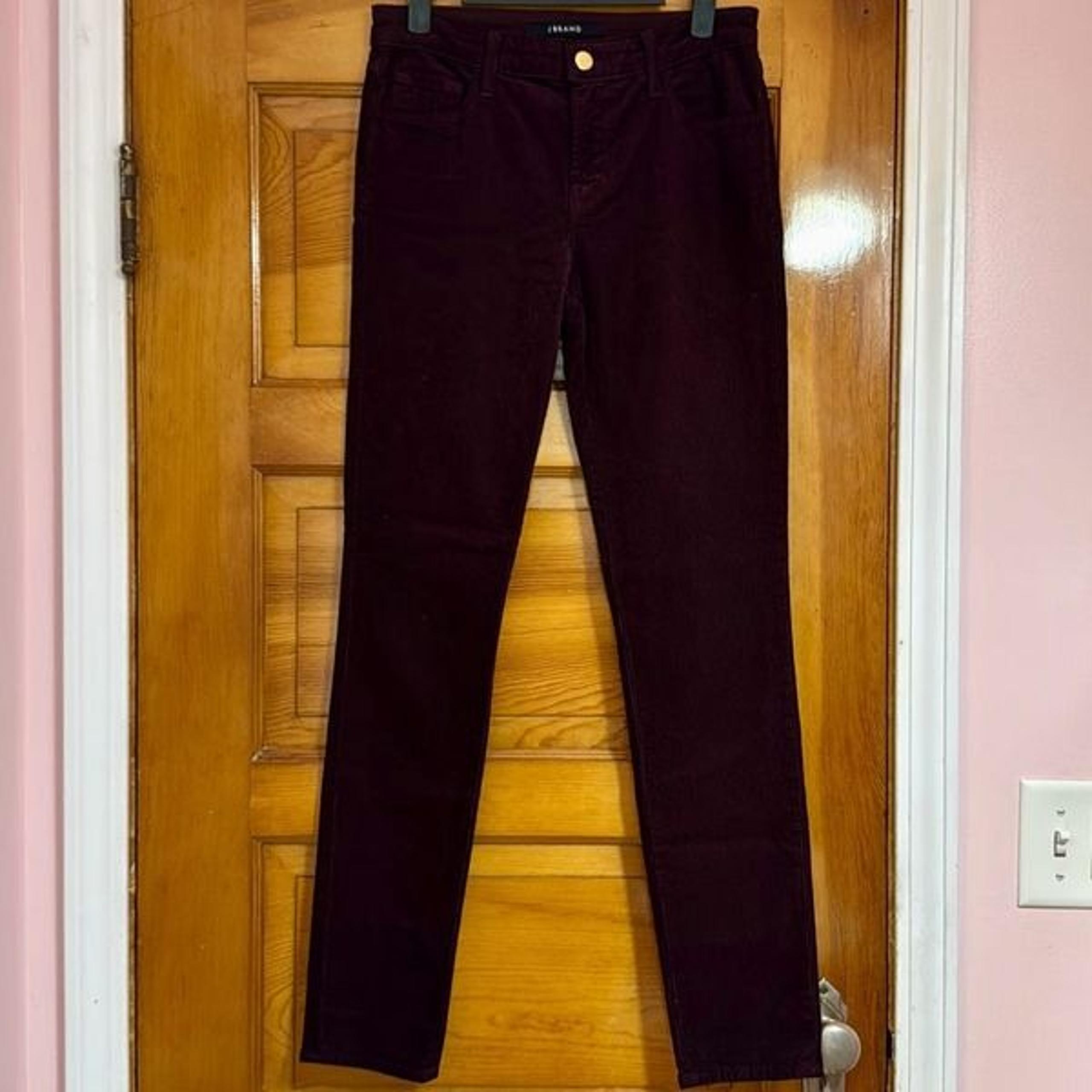 J Brand Corduroy Blackberry Plum Skinny Leg Pants Women’s 26