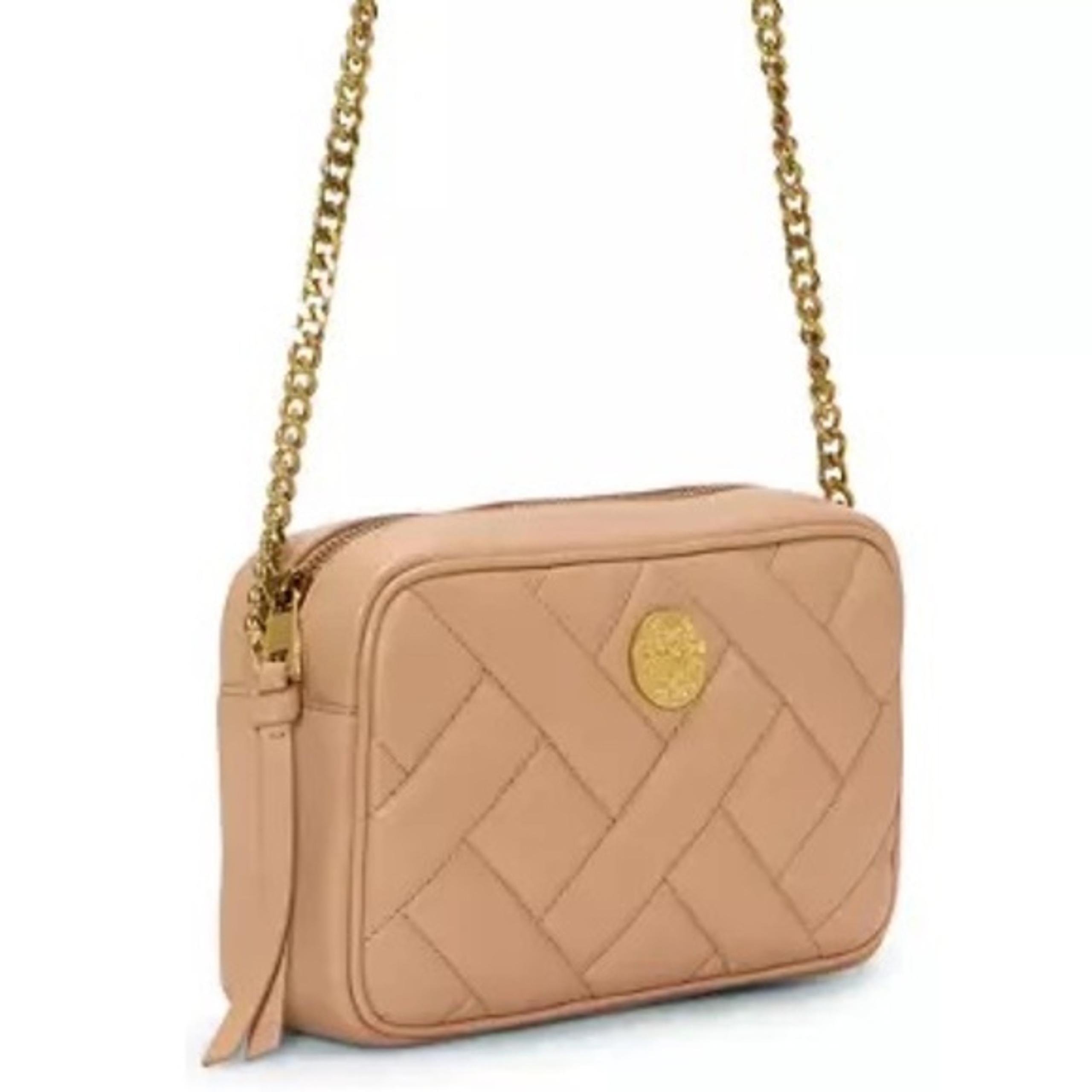 Vince Camuto Kisho Genuine Leather Crossbody - Sandstone - NWT