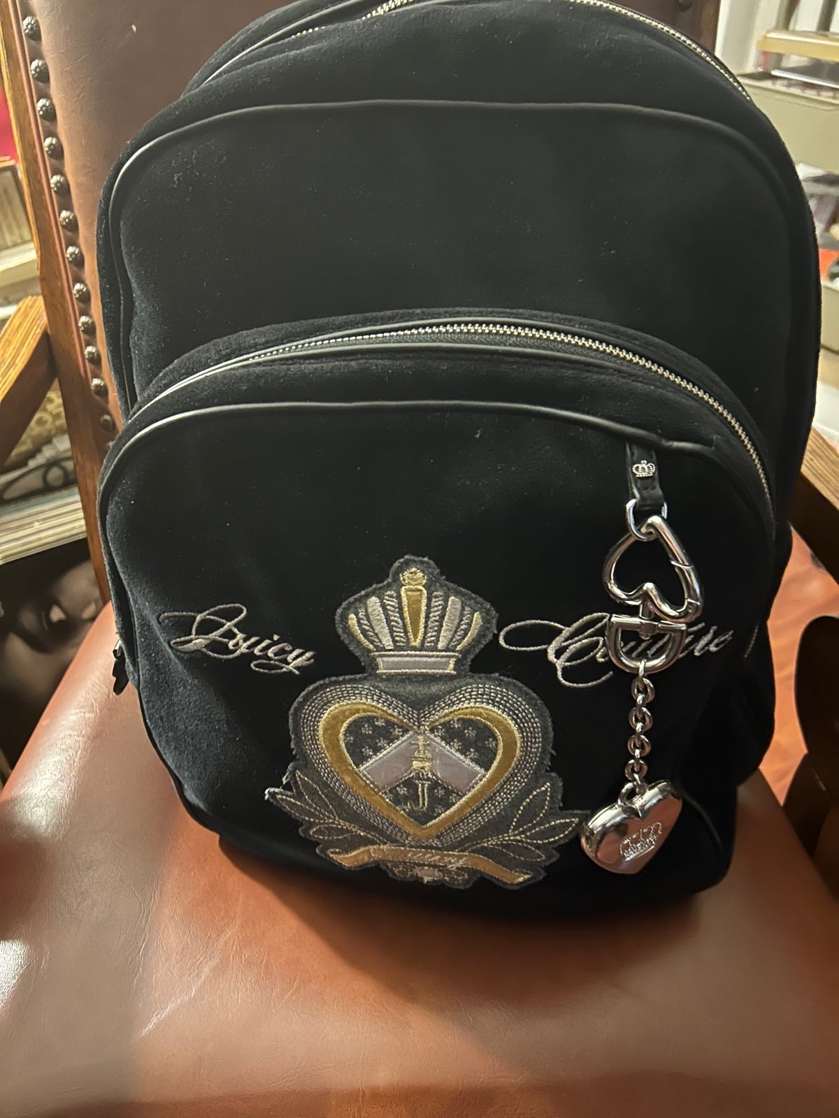 Vintage rare Juicy Couture Y2K Black Backpack bag
