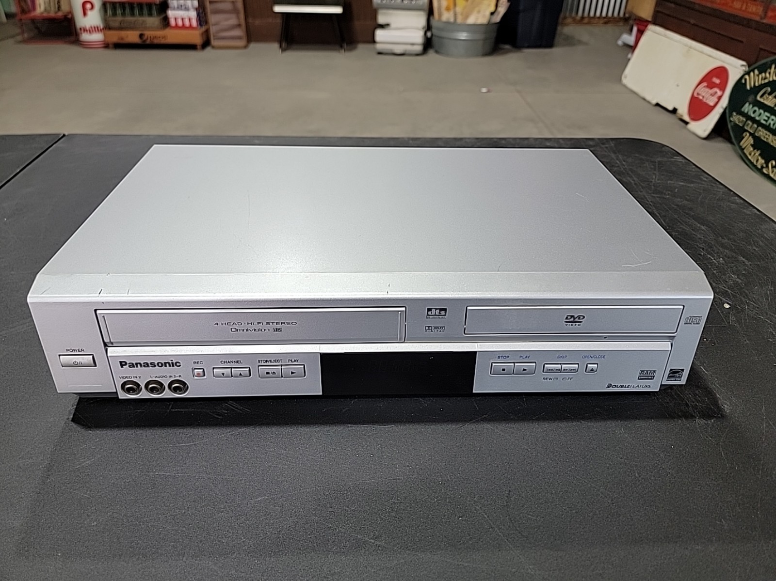 Panasonic PV-D4734S DVD Player VCR Combo VHS Recorder No Remote TESTED WORKING!