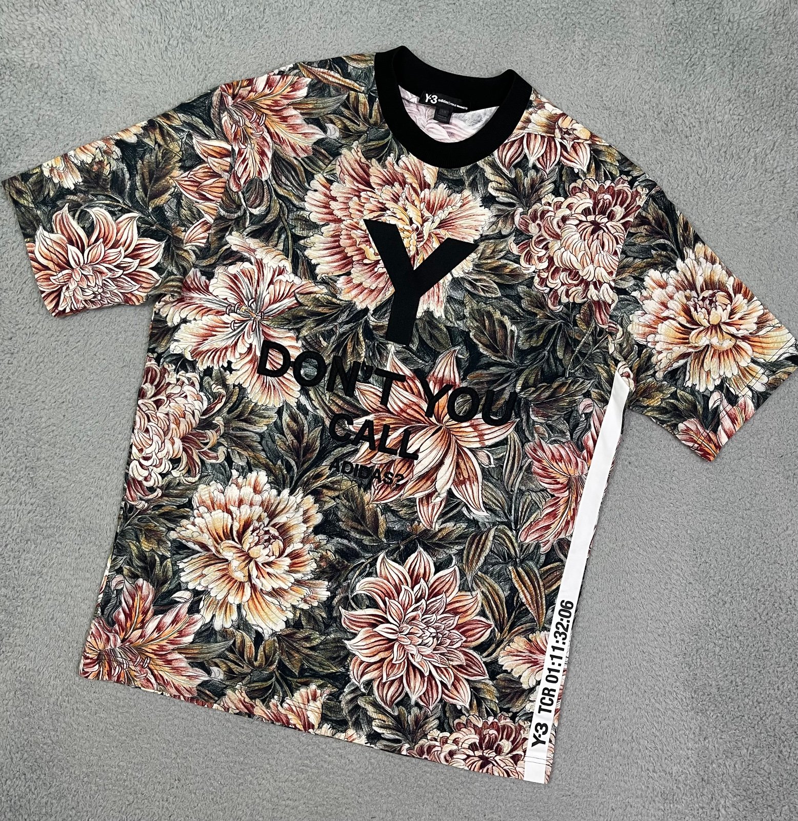 adidas y3 yohji yamamoto y don't you call floral T-shirt