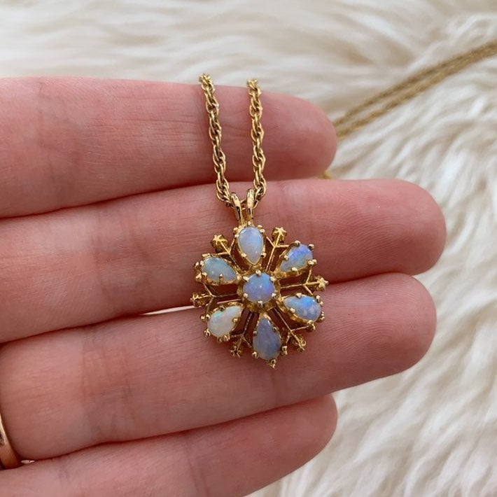 Opal pendant on 12k GF 24 chain