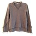 Anthropologie THML Sweater with Frayed Accents V Neck Size Small