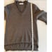 Anthropologie THML Sweater with Frayed Accents V Neck Size Small