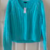 NWT Talbots V-Neck Open Stitch Sweater
