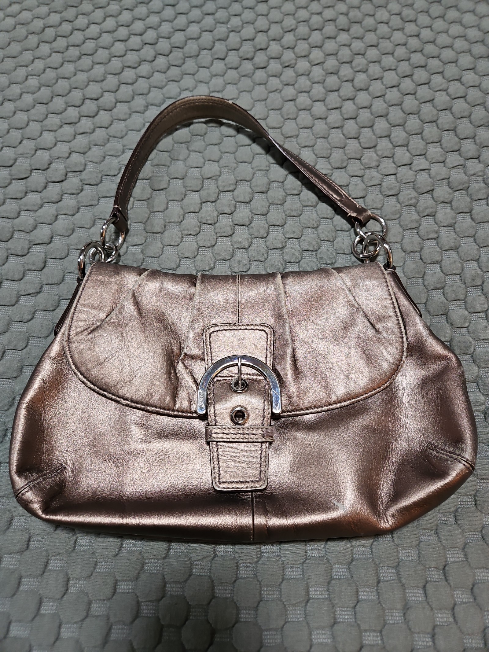 COACH Handbag Shoulderbag Soho Leather Purse Satchel #F17217 Bronze
