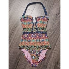 Nanette Lepore Strappy Haulter Women's One-Piece Swimsuit Size Small
