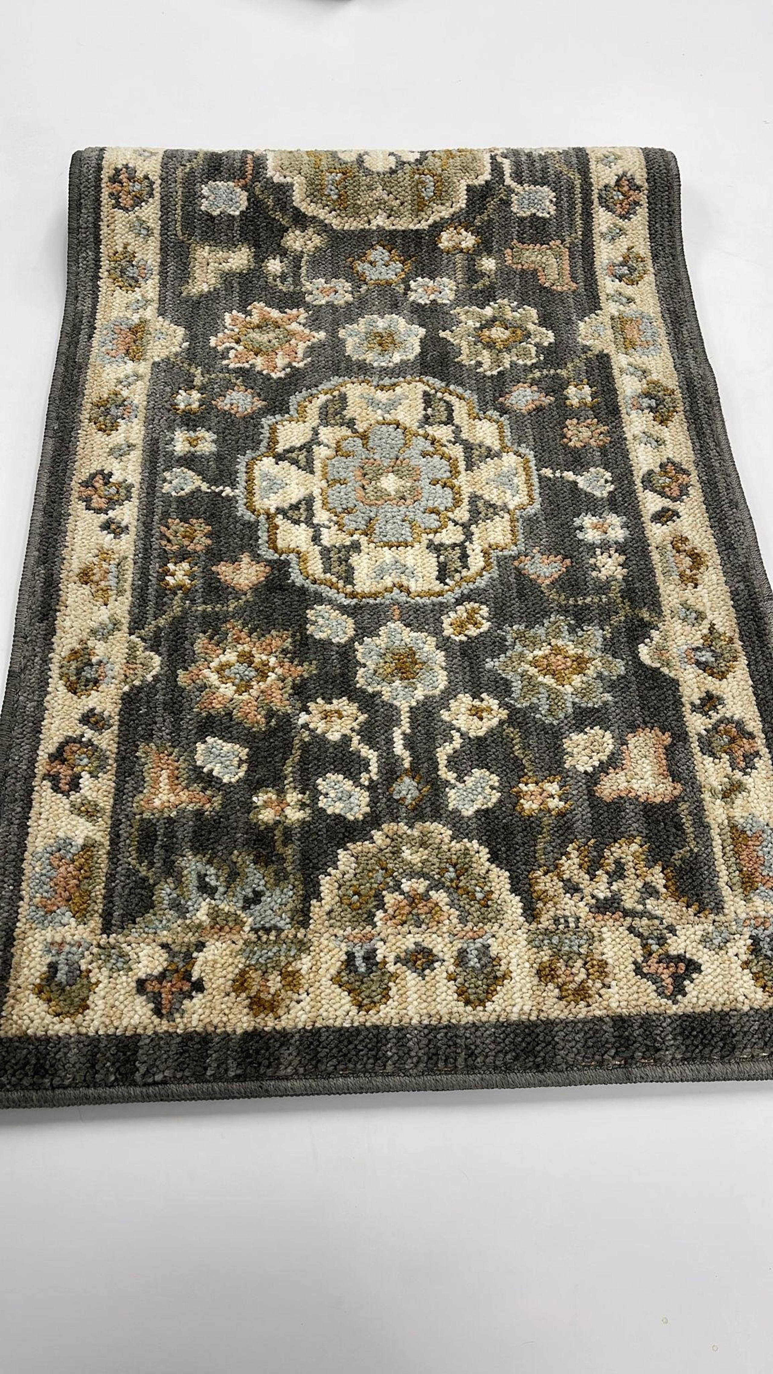 Mohawk Home Verve Collection Area Rug - Elegant Gray Floral Design