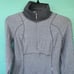 Lululemon Runderful 1/2 Zip Pullover Rulu Running Top Womens 6 Gray White