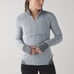 Lululemon Runderful 1/2 Zip Pullover Rulu Running Top Womens 6 Gray White