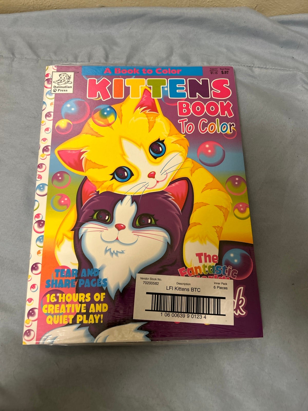Brand New 6 pack set of 1996 Lisa Frank Kitten Coloring Books
