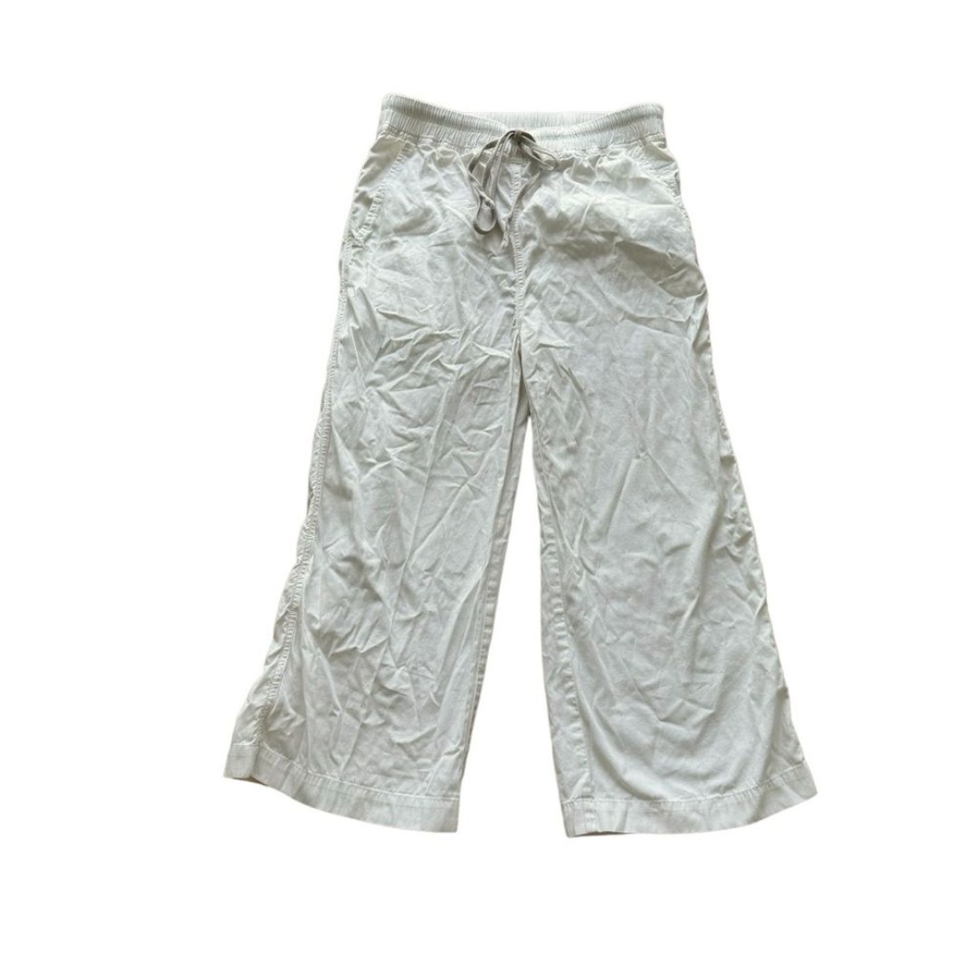 Rick Owens DRKSHDW Chalk White Drawstring Cropped Pants Womens Cotton Italy M