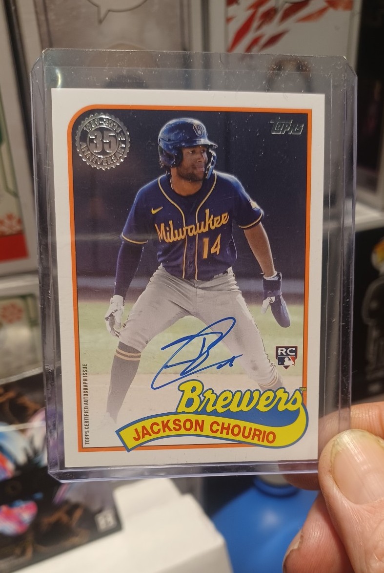 2024 Topps Jackson Chourio 1989 35th Anniversary Auto Rookie RC #89BA-JC