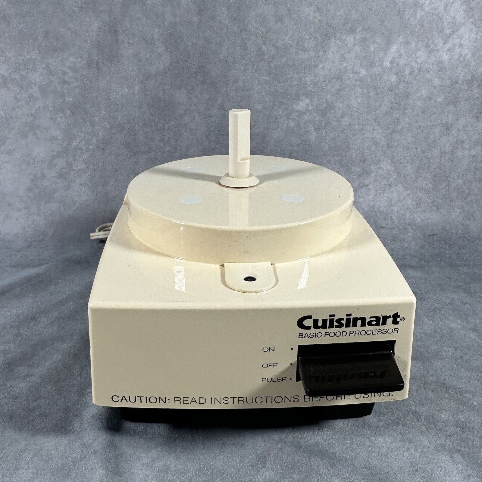 1980 Cuisinart Basic Food Processor Replacement Power Base Only. Amber. WORKS!
