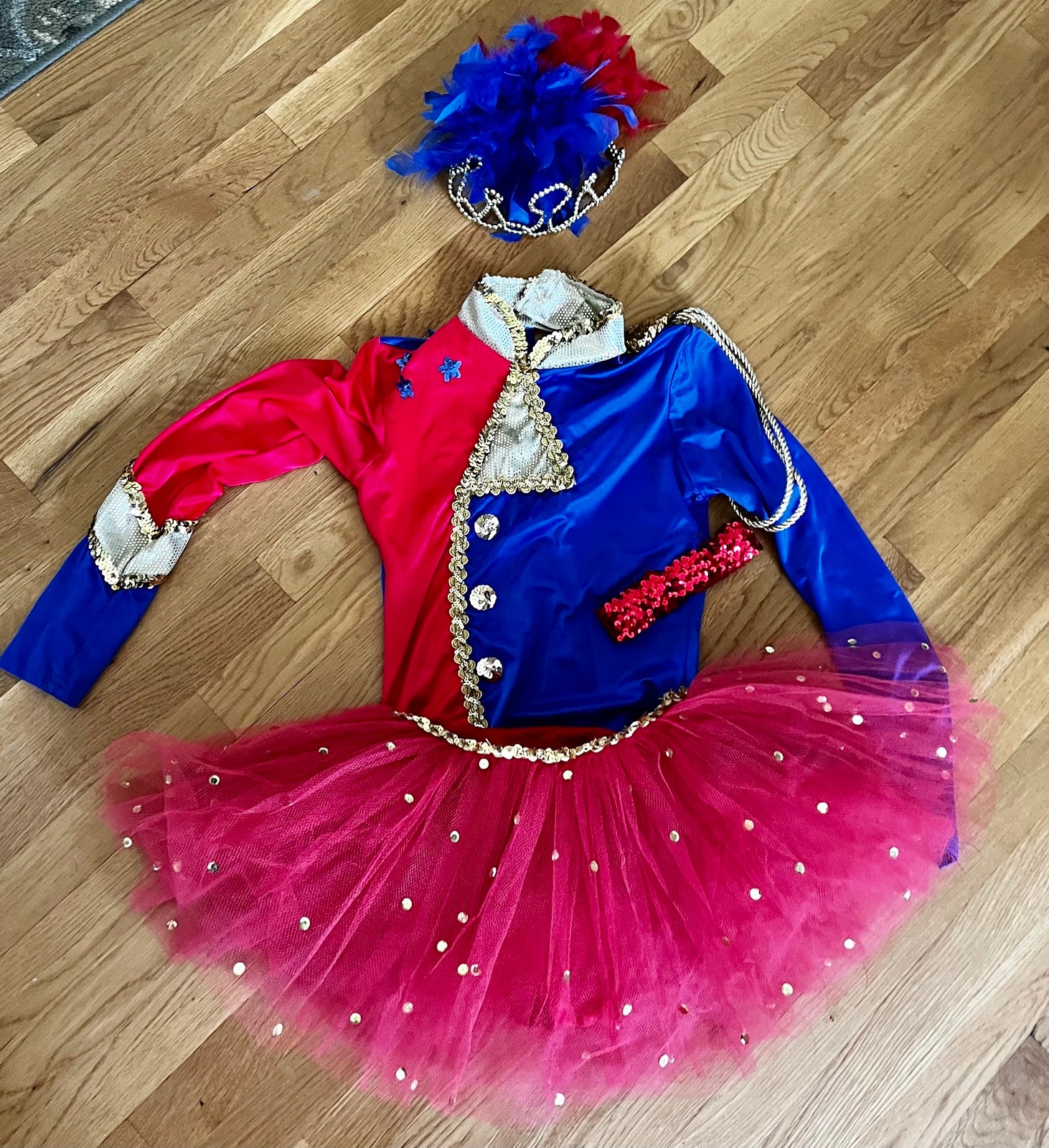 Encore Adult Small costume includes all pictured. Perfect condition Clean, worn