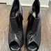 FENDI Patent Leather and Mesh Open Toe Booties (39/9)