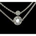 New Tocara Sterling Silver Necklace DiAmi Crystal Bezel Station 42 Long Bianca