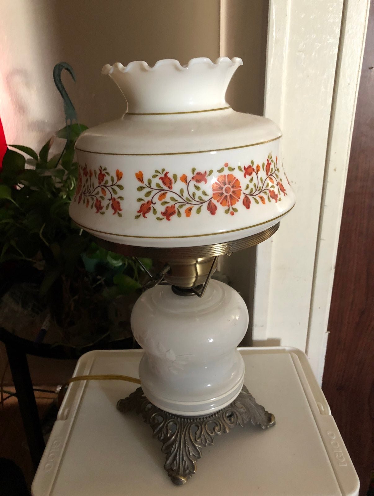 vintage Metal & Glass table lamp