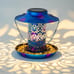 Solar Bird Feeder for Outdoors Hanging, Metal Wild Cardinals Garden Lantern