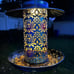 Solar Bird Feeder for Outdoors Hanging, Metal Wild Cardinals Garden Lantern