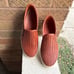 ECCO Soft 7 2.0 Cognac Woven Slip-on Flats Sneakers Shoes 9 40 7 38 Mismatch