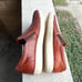 ECCO Soft 7 2.0 Cognac Woven Slip-on Flats Sneakers Shoes 9 40 7 38 Mismatch