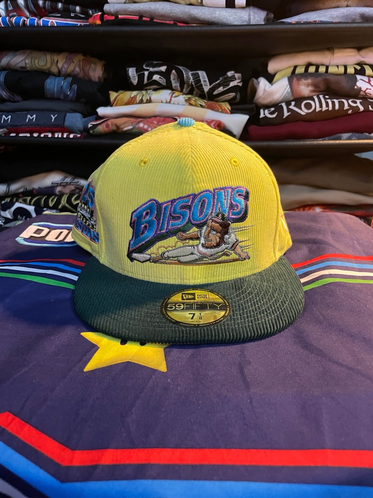 New Era Buffalo Bisons Fitted Hat Size 7 1/8