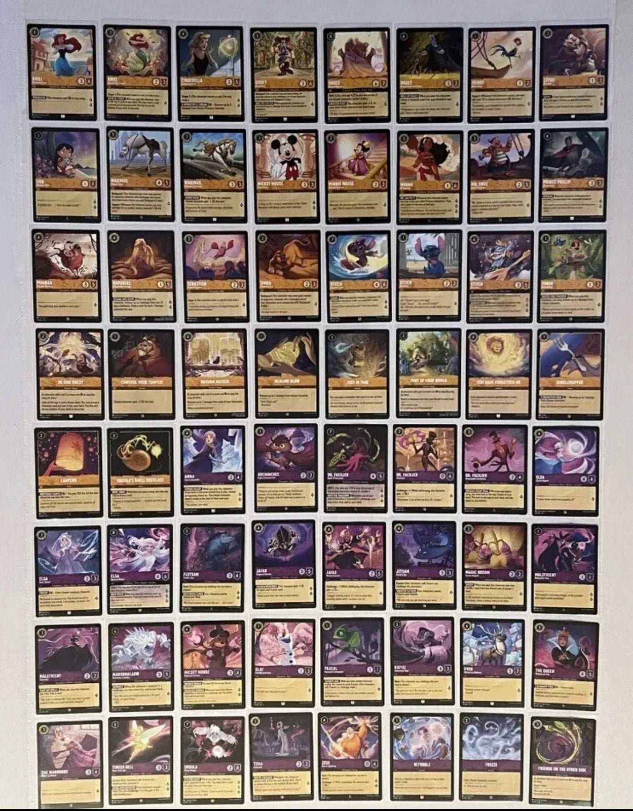 1st Edition Complete Lorcana Base Set All 204 Cards!