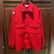 Vintage Official Boy Scouts of America Mens Red 100% Wool Jacket - M