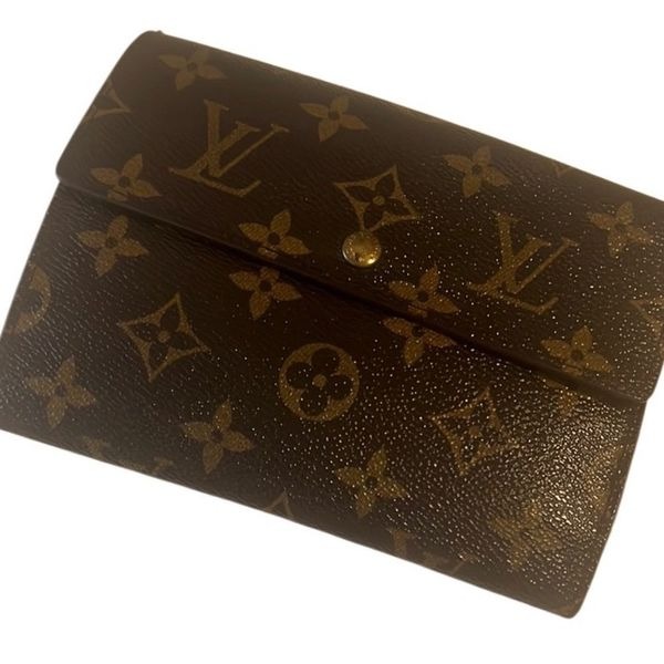 Louis Vuitton Brown Monogram Porte Tressor Wallet
