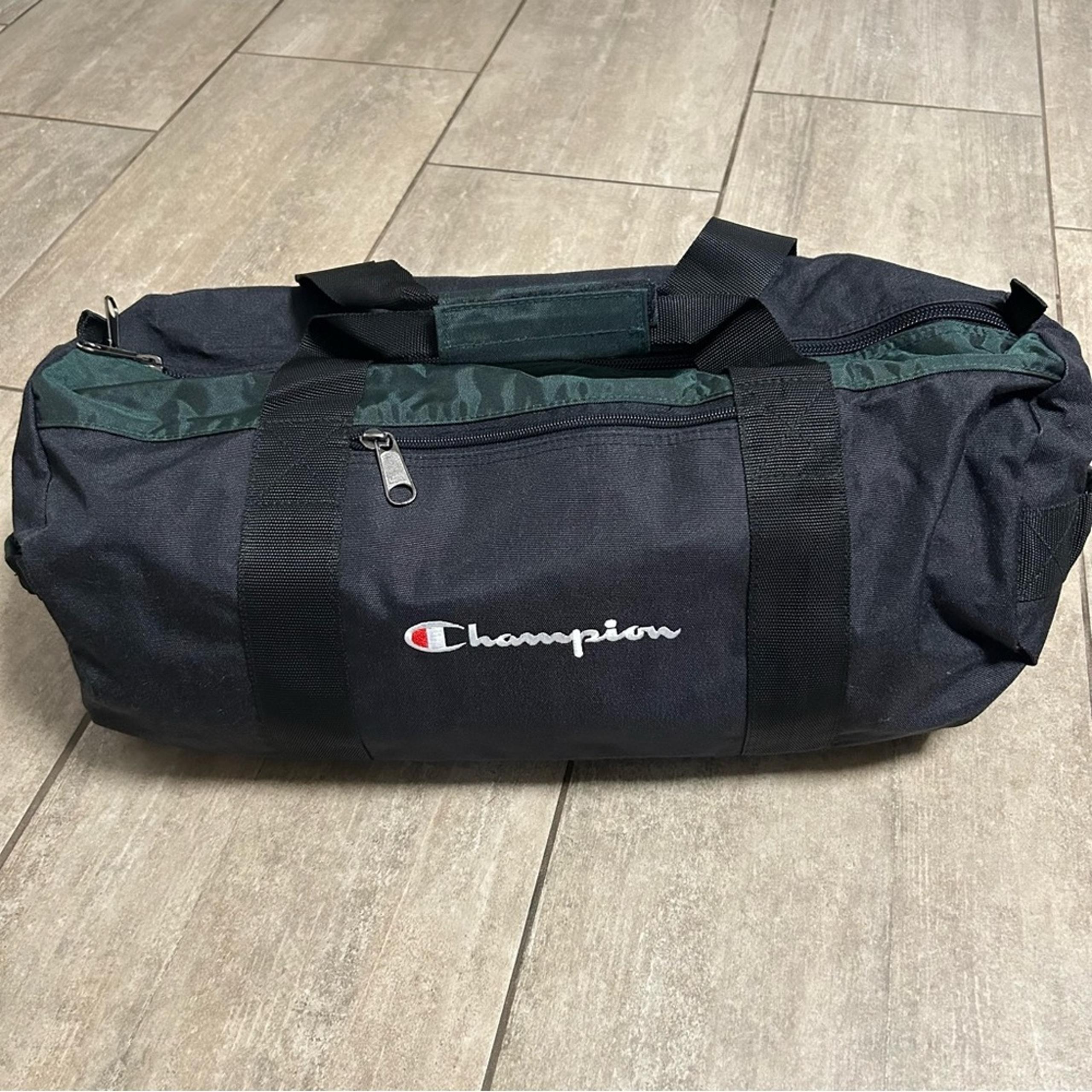 NWOT Champion Duffle Bag Black and Green