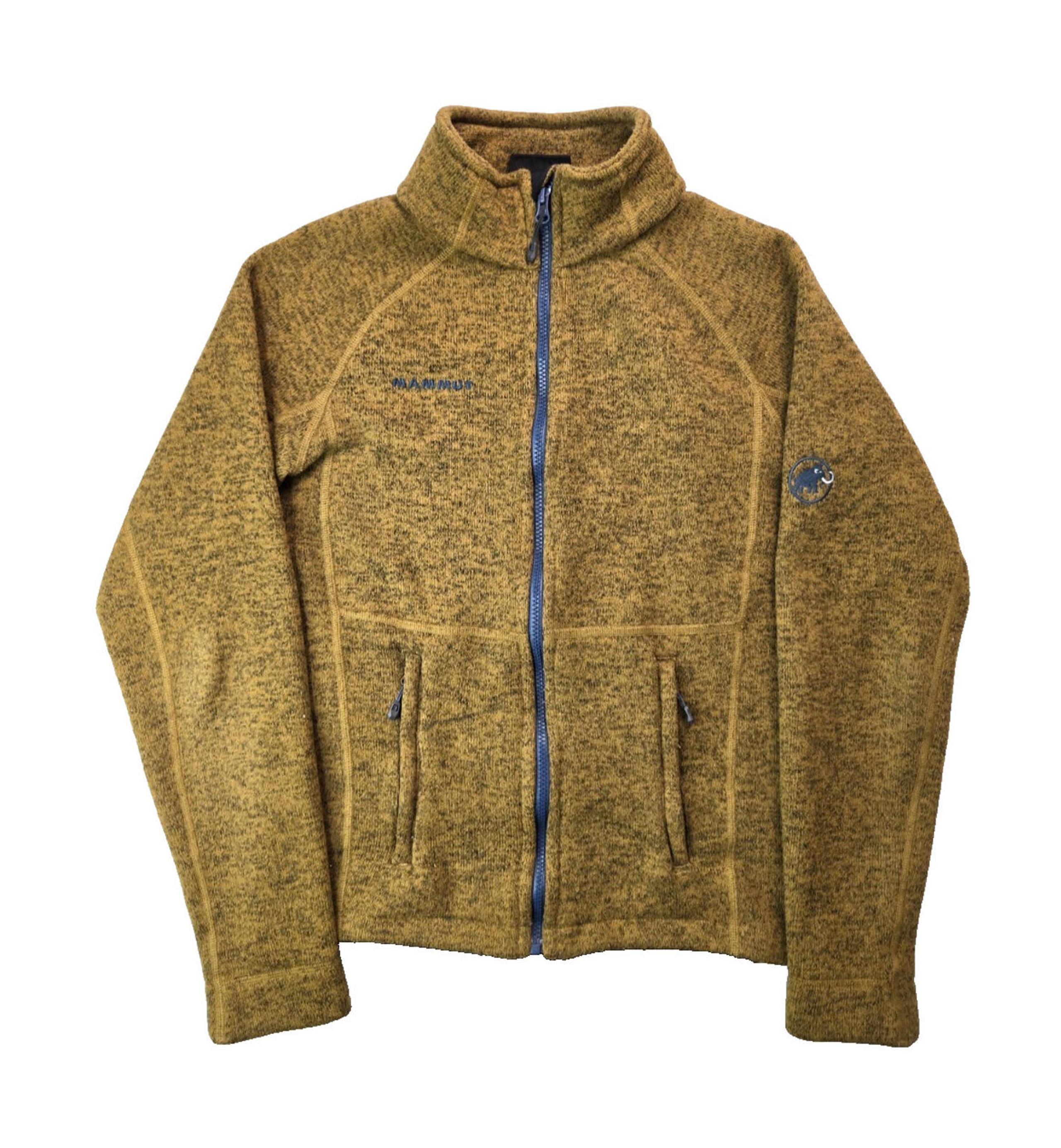 Mammut Neierprum Timber Yellow Fleece Full Zip Jacket Mens Size Small S REI