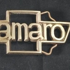 Vintage Camaro Brass Belt Buckle