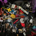 Huge lot of Action figure accessories, weapons, capes, and more